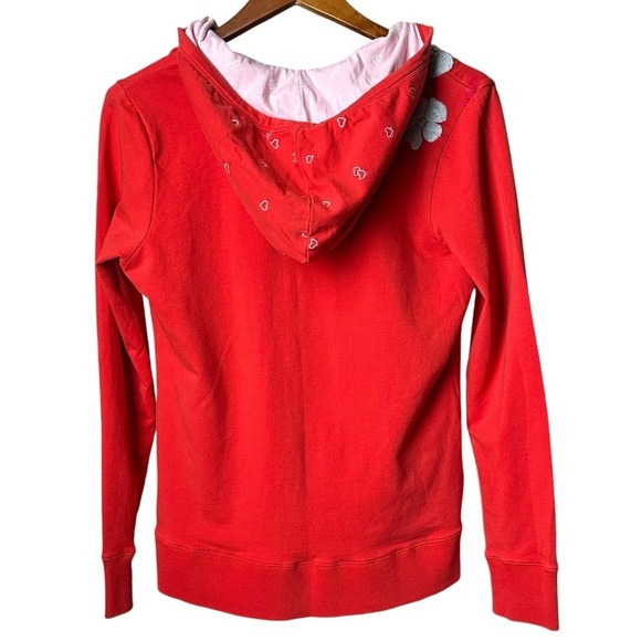 Luxirie Size Large Embroidered Pullover V Neck Red Long Sleeve Bohemian - Picture 2 of 15